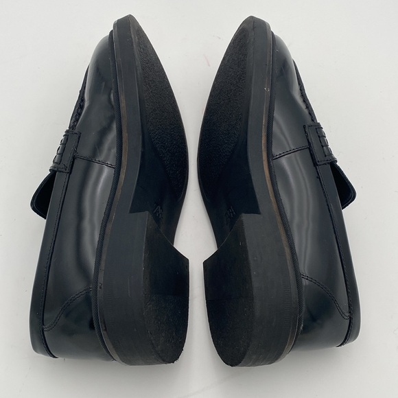 Zara Black Chunky penny Loafer shoe men 40 Y2K gothic retro casual event grandpa - Picture 11 of 15